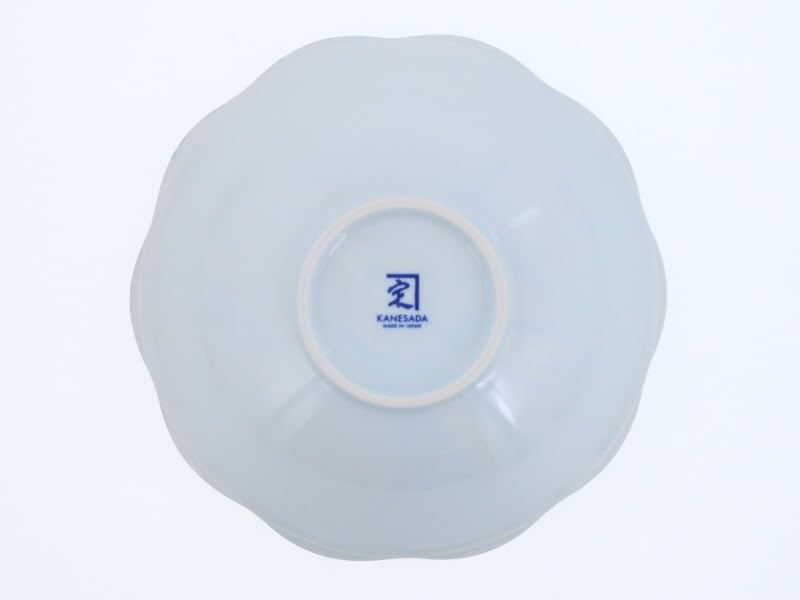 EAST Table Large Konseihana Blue Japanese Made In Microwave and Dishwasher Bowl, 23.5cm, (Dark Flower), Tableware, Japan, Safe, 23-051