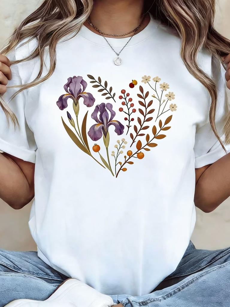 Aloha Hawaiian Hibiscus Flower Print Women T Shirt Casual Short Sleeve O-neck Summer Beach Oversized Tops Women Tropical Tops