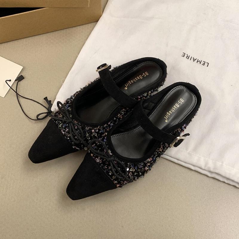 Fashion Bailamos Spring New Brand Women Flats Fashion Square Low Heel Ladies Elegant Baot Shoes Round Toe Dress Single Shoes
