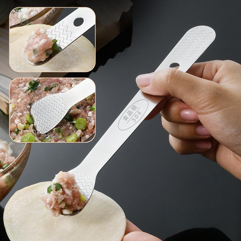 Łyżki do nadzienia pierogów ze stali nierdzewnej Łyżka do robienia pierogów ze stali nierdzewnej Rozprowadzacze do masła i dżemu Łyżka do nadziewania Wontonów