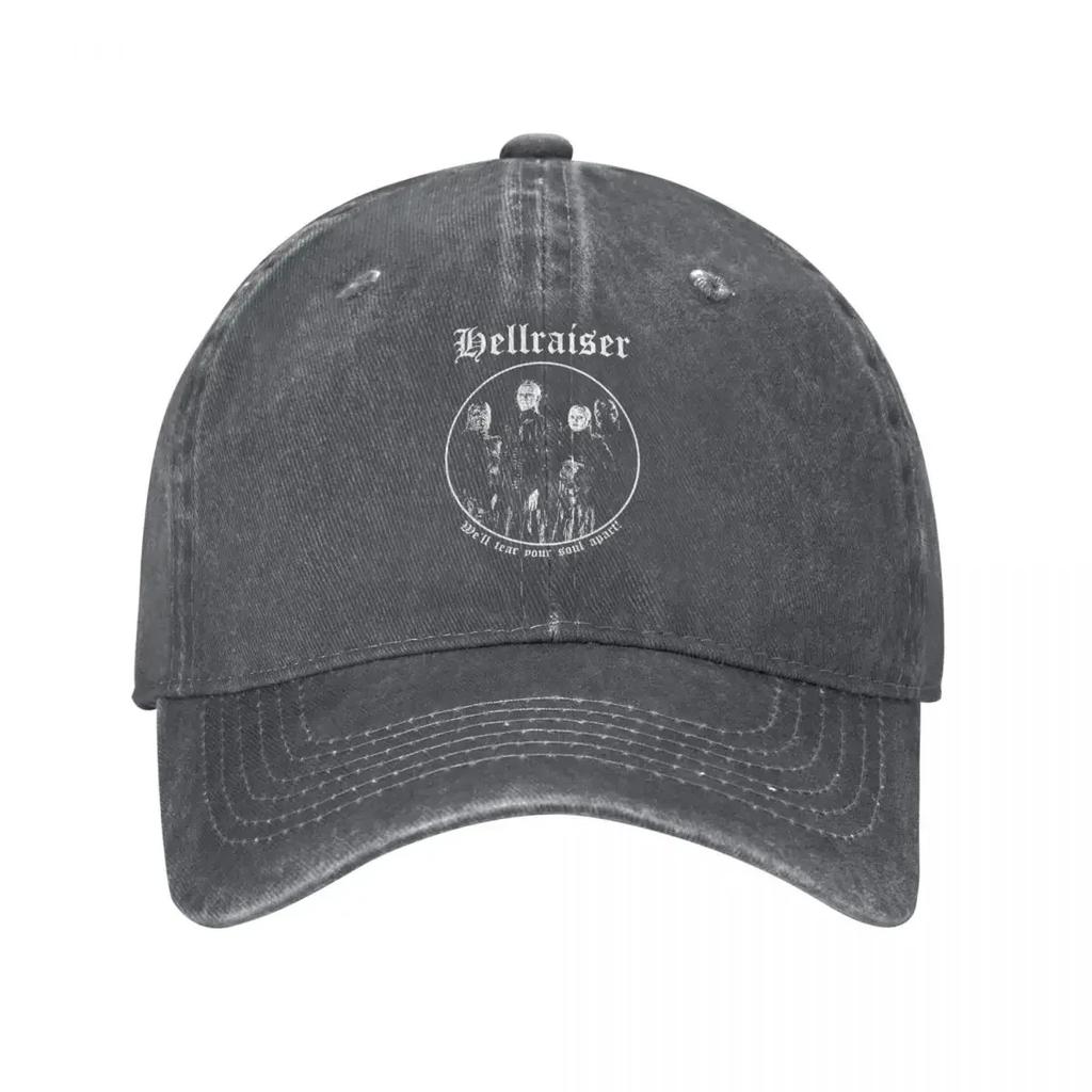 Fashion Hellraiser Pinhead Horror Baseball Cap Unisex Distressed Denim Snapback Tear Apart Movie Scary Film Outdoor Soft Hats