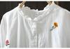 Spring/Summer 2026 Women's Embroidered Cotton Linen Cardigan with Ruffled Collar and Long Sleeves.