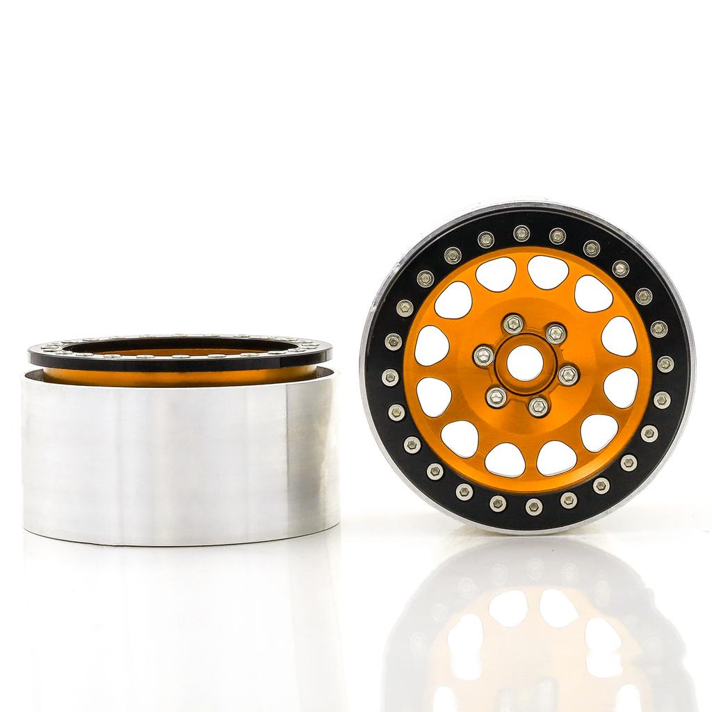 Aluminum Alloy Wheel Beadlock Wheel s Hub 4pcs 2.2inch 65*36mm Replacement for 4 6 Scx10 Rr10 Wraith 1Celsius8 1Cel