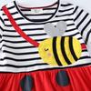 Little Bee Girls' Mesh Skirt - Mid-Size, Round Neck, Summer Fashion Princess Dress