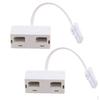 2x One Plug UK Phone Socket Adapter Splitter Double