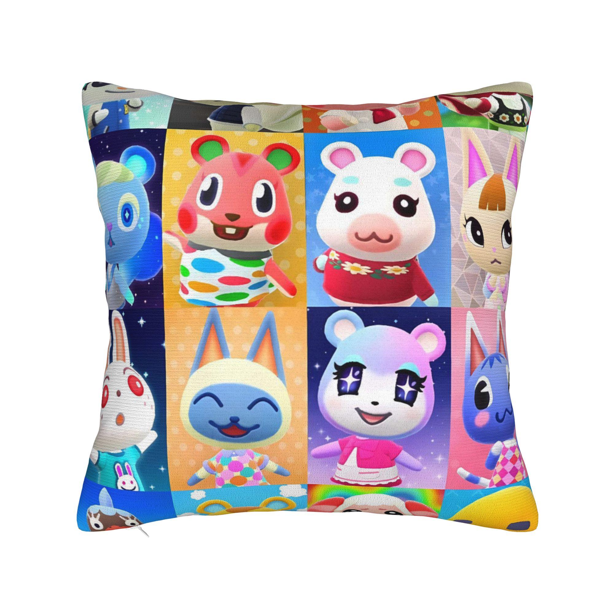 

Animals Crossinged Pillow Cover Design Cushion Cover Funny Pillow Case For Living Room Chair 12x12Inch