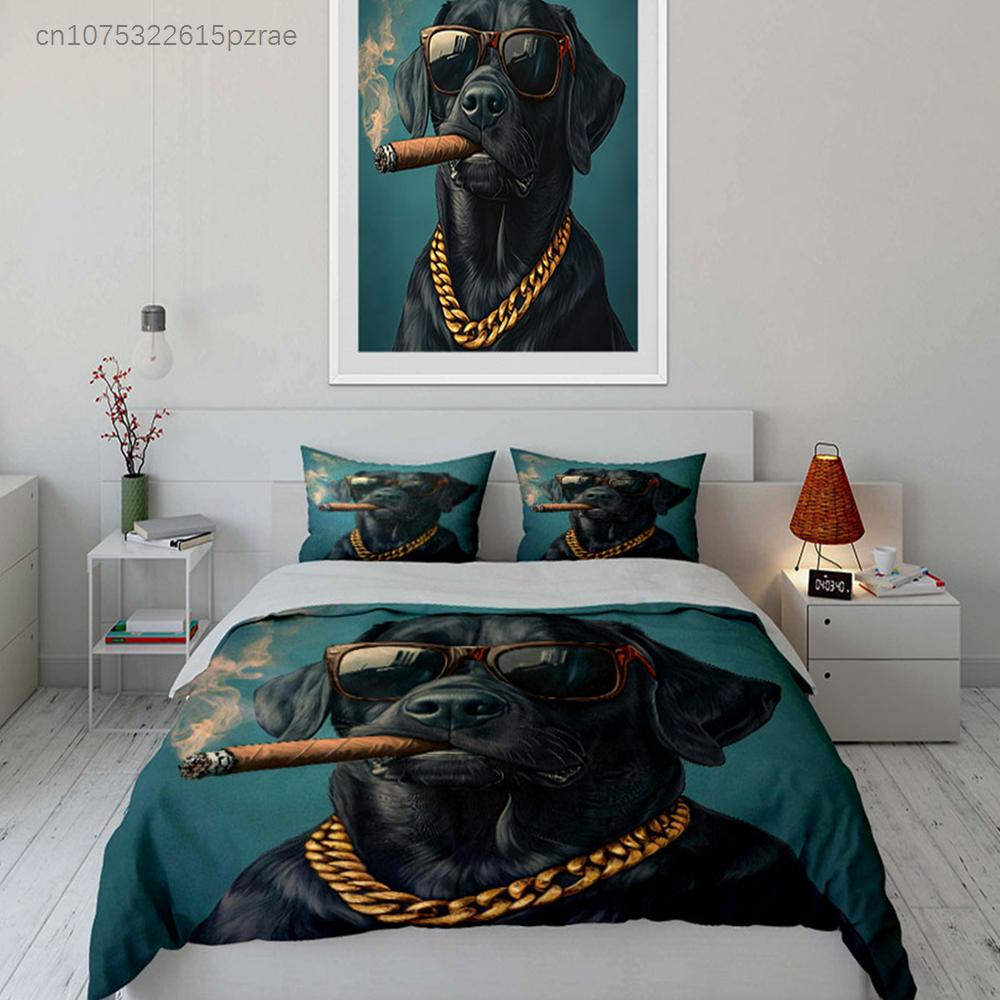 Stylish Dog Decor Set Multiple Sizes kid's And adults' Bedroom Exquisite 3PC Bedding set, Gift