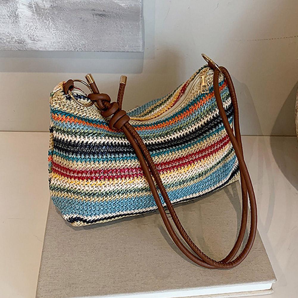 Boho Braided Shoulder Messenger Bag Large Capacity Fashion Casual Shoulder Bag High-quality Ethnic Style Simple Bag