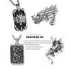 Retro Dragon Plate Necklace: Chinese-Style Titanium Steel Sweater Chain