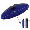 Large 3-Person Umbrella: Reinforced, Dual-Use for Sun and Rain, with Black Glue Sunscreen.