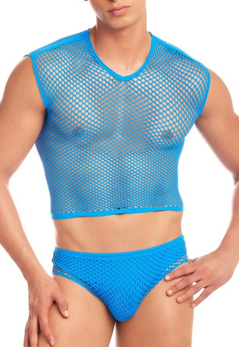Ensemble Net Flex 3 Pièces Bleu - René Rofé Men - COMBINAISONS SEXY