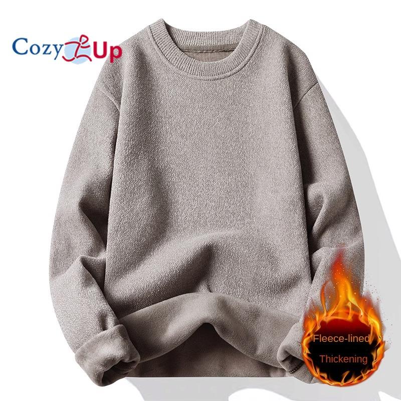

Чоловічий плюшевий і потовщений трикотажний пуловер Cozy Up, теплий светр назовні XL хакі