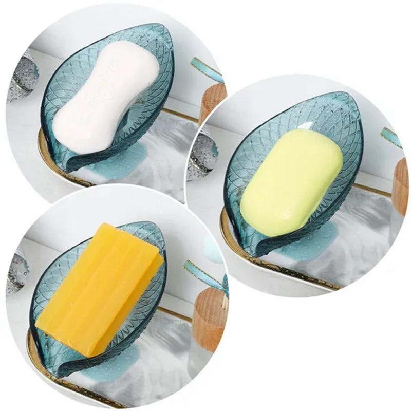 1 Stück Blatt Seifenhalter Saugnapf Seifenschale für Badezimmer Dusche Waschbecken Tragbare Kunststoff Schwammablage Küche Badezimmerzubehör