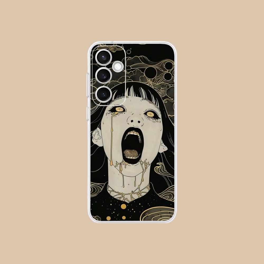 

Terror Gothic Art Mobile Phone Case for Samsung Galaxy S25 S24 S23 S22 S21Plus FE Ultra Clear Colorful Cover Cover Luxury Galaxy S21 Ultra 5G