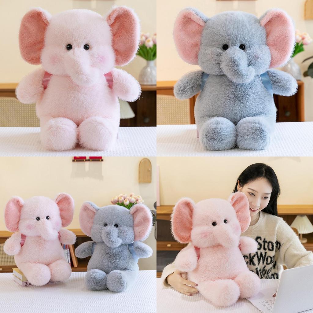 Plush Toy Elephant Backpack Stuffed Animal Doll Pp Cotton Decor Cartoon Bag