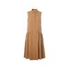 Langzi Polo Collar Sleeveless Midi Dress