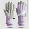 Women's Waterproof Winter Ski Gloves, Warm Fleece Lined, Anti-Slip Touchscreen Gloves for Snowboarding, Skiing