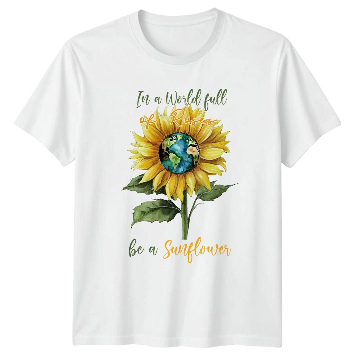 In A World Full Of T-Shirt Floral Botanical Earth Nature Inspirational M
