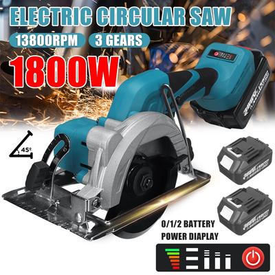 Sierra circular eléctrica inalámbrica 588VF de 110 V/220 V, herramientas de carpintería ajustables sin escobillas de 125 mm, cortadora de madera para batería Makita de 18 V