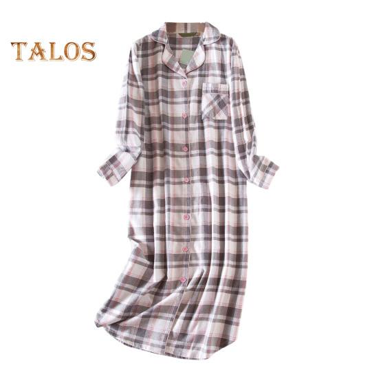 

Женская ночная рубашка с принтом в виде сердца в клетку, отложным воротником, однобортная, длиной до колена, с нагрудным карманом, свободная ночная рубашка, осенняя домашняя одежда, весенняя одежда для сна XL