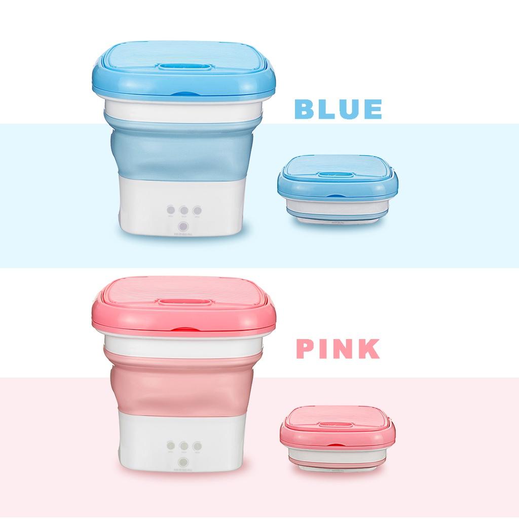 220V Mini Folding Portable Washing Machine Travel Laundry Washer with Rotary Dryer For Clothing Underwear Shoes Washer