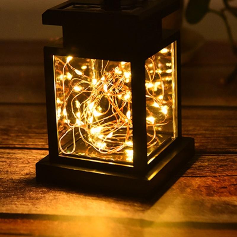 Solar Lantern Lights Outdoor LED Solar Table Lamp Hanging Lantern With Clip For Garden Patio Landscape Decoration