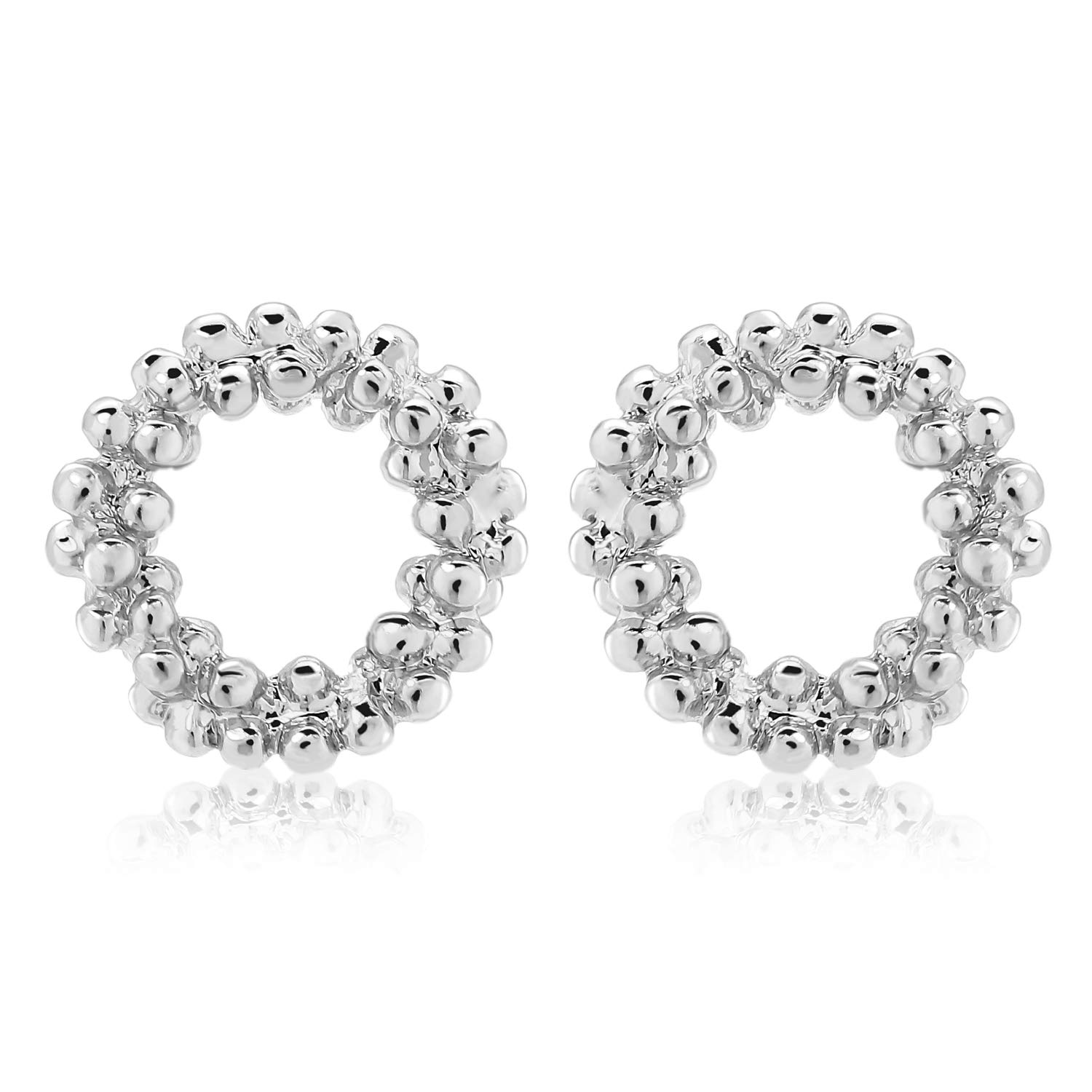 

Silver Earrings Resin Bubble Circle Pierce Resin Silver [Naotto Jewelry] Women s Non-hole Type Non-hole