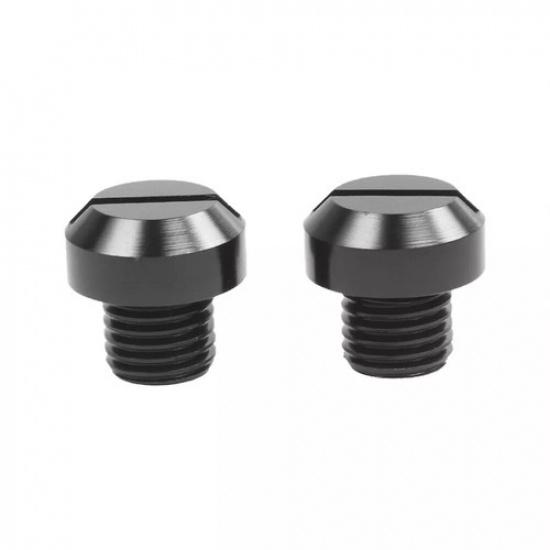 2pcs Universal Aluminum M10X1.25 Motorcycle Mirror Hole Plug Screw Cap Bolt Regular Thread