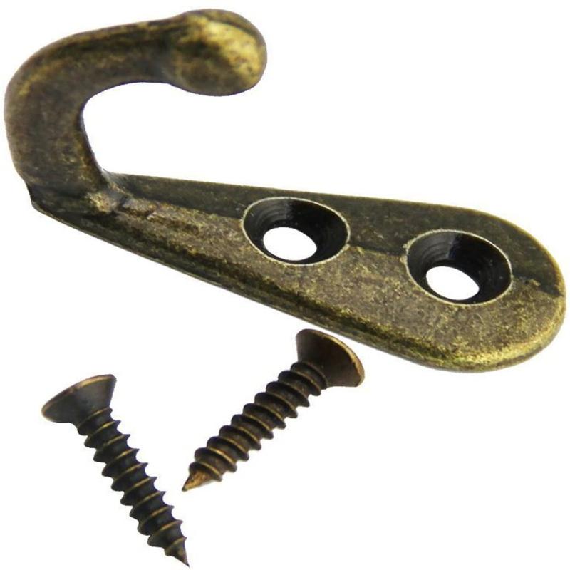 10pcs Vintage Clothes Hooks Easy Installation Wall Hooks For Hanging Hats Handbags Umbrellas Towels