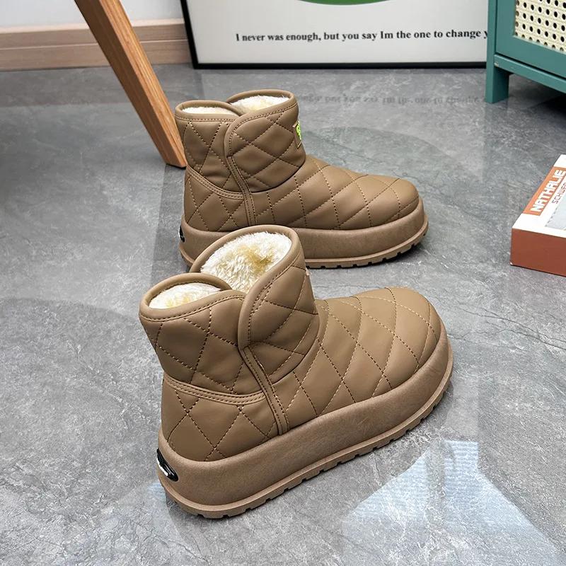 Fashion Hot Selling 2025 Winter New Women's Shoes Short Snow Boots Warm Cotton Shoes Plus Velvet Thick Soled Women's Boots Sneakers