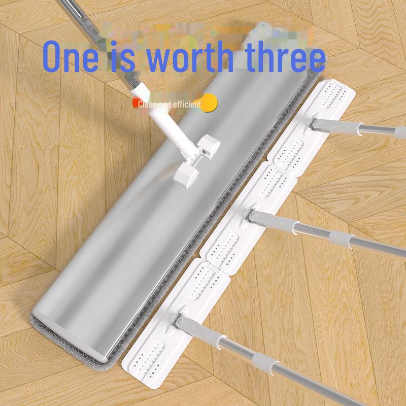 Hands-Free Dual-Use Aluminum Alloy Mop for Wet/Dry Cleaning