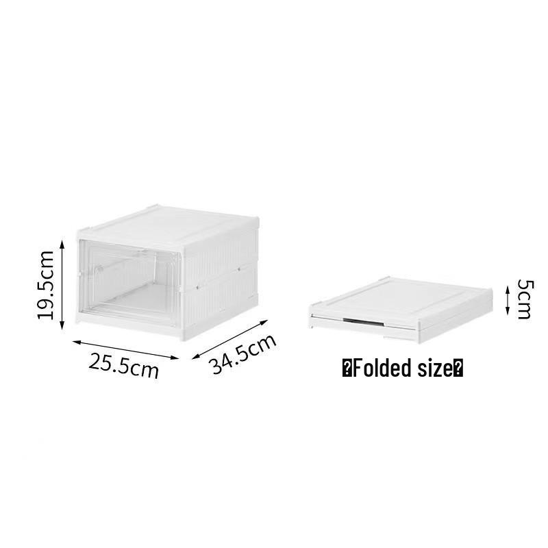 Foldable Transparent Dustproof Multi-Layer Shoe Rack with Side Opening