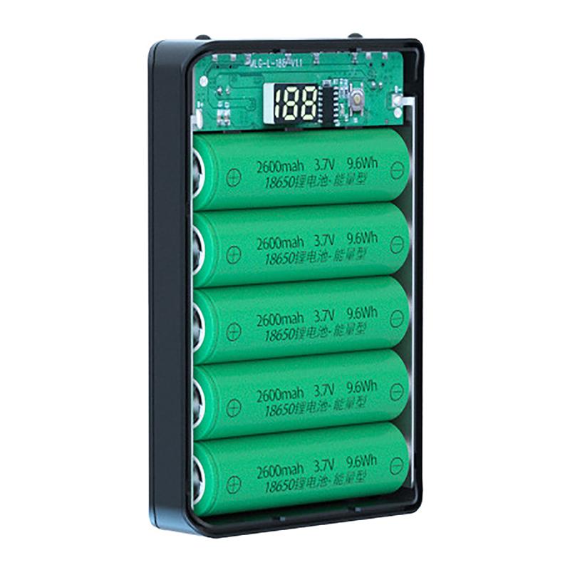 Încărcător Telefon Mobil Carcasă Detașabilă DIY Baterie 5*18650 Carcasă Baterie Externă 10W Dual USB Suport Cutie Depozitare Baterii