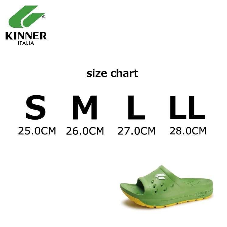 Kinner Recovery Thick One Mile Sports More Comfortable Than Barefoot [KINNER] Sandals, Lightweight, Sole, Clock, Sandals, RSK-3001, (WHITE, 25.0 cm)