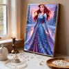 Snowy Forest Snowflake Ariel New Pearl-Inlaid Frameless Art | Handmade Pearl Craft, Snowy Lake Forest Theme, For Icy Romantic Decor