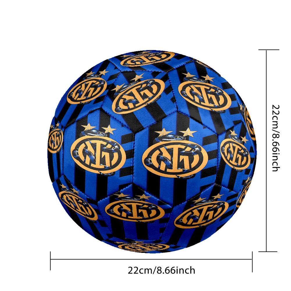 Inter FC Crest Printed No. 5 Soccer Balls, High-Quality, Anti-Slip, Protective Football, A Unique Gift , Birthdays, Christmas Gifts