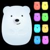 Bear Silicone Night Light Pat Pat Color-changing Light  Atmosphere Light Children's Gift