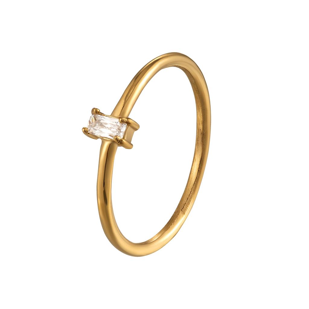 Simple Titanium Steel Ring Ring Ring Women Ring Women Do Not Fade Personality Zircon Ins