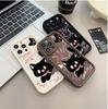 Cute Black Cat Case for Infinix Note 40 Hot 50 40 Pro 30i 30 Play 40i GT 20 10 Tecno Camon 30 Spark 30C 10 Pro 20C Smart 8 9