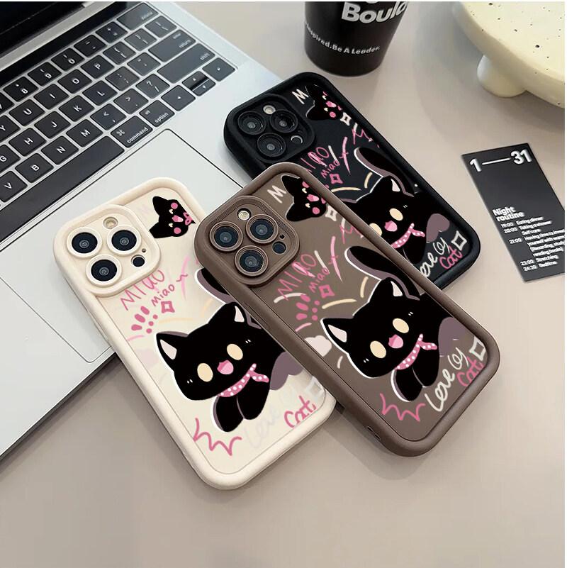 Cute Black Cat Case for Infinix Note 40 Hot 50 40 Pro 30i 30 Play 40i GT 20 10 Tecno Camon 30 Spark 30C 10 Pro 20C Smart 8 9
