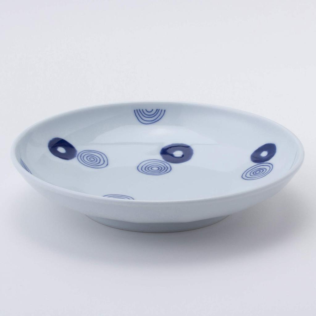 Keramika Nishikai Talíř Hasamiyaki Malé servírované 5 nádobí Přibližně 15 cm v myčce Indigo Maru Japonská sada Made in Japan 13309,