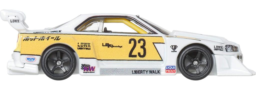 Hot Wheels Car Culture Siluetă Super Siluetă Nissan Skyline Vehicul Jucărie Mini Mașină pentru vârstele 3 ani și peste Alb JBK59 LB-ER34