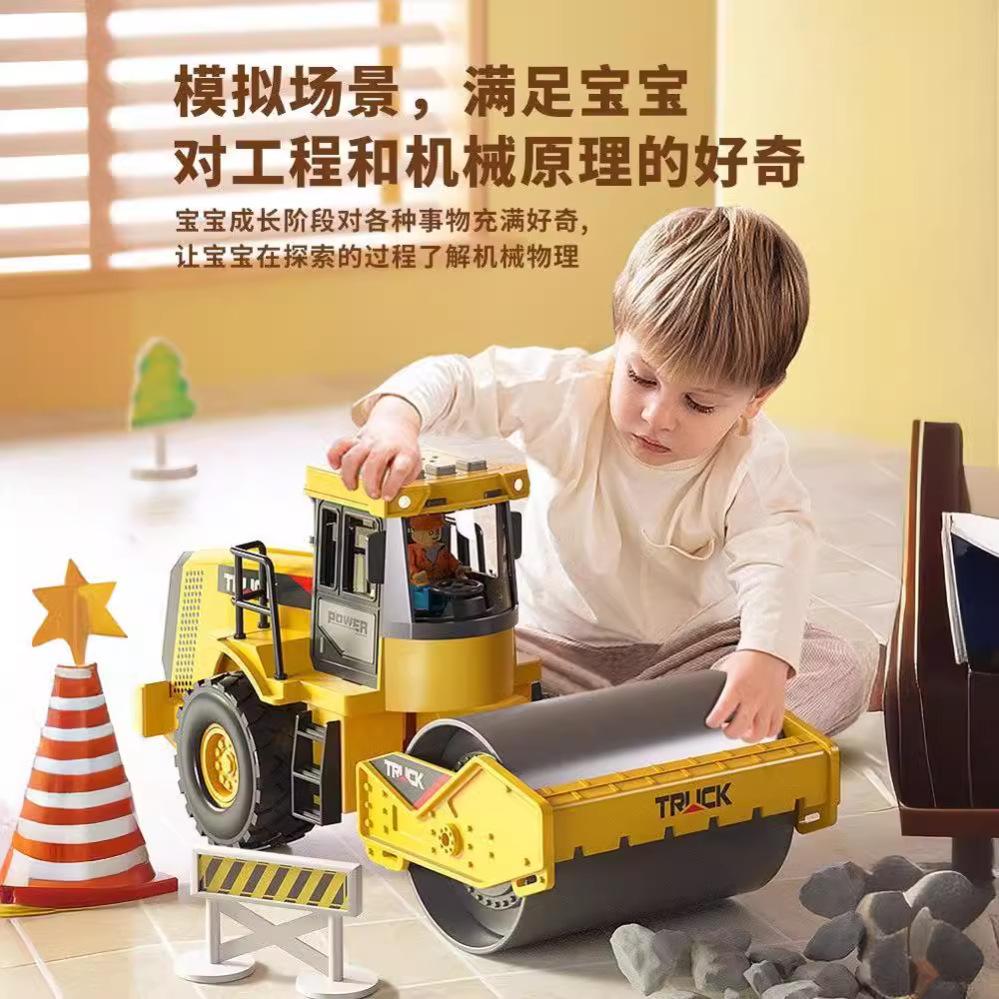 Kinder Straßenwalze Spielzeugauto Engineering Auto Übergroße Legierung Kran Bagger Bulldozer Gabelstapler Junge Geschenk