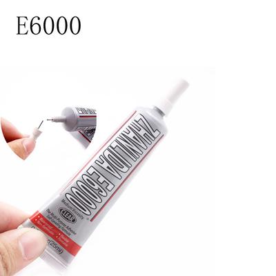 Pegamento E6000 de 15 ml, 25 ml y 50 ml para agujas de manualidades, diamantes de imitación, adhesivo transparente y flexible, resistente al calor, herramienta para bricolaje y joyería