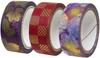 Kamiiso Japanese Washi Masking Tape Set 15mm Wide X 7m Long Japanese Pattern Design Tape for Remaking and Arranging "Kimono Bi" 3-Roll (Tsujigahana B,