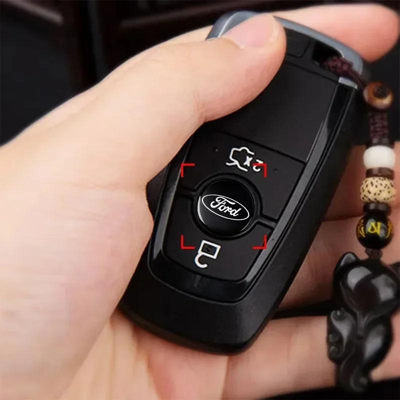 Car Sticker 2026 For Ford 2/5/10pcs Car Key Shell Remote Case Cover Aluminum Emblem Symbol Sticker For Ford Focus Mk2 Party Mk3