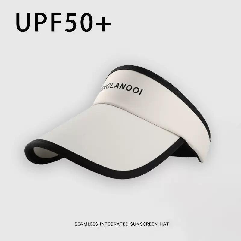 Traceless integrated sunscreen cap Summer UV protection foldable sunscreen cap Ultra light empty top hat Large brim sun hat
