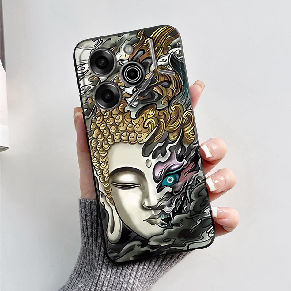 For Tecno Pova 6 Pro Case 6.78" Marble Black Silicone Soft Back Cover For Tecno Pova 6 Pro Phone Case Pova6 Pro 6Pro Coque Funda