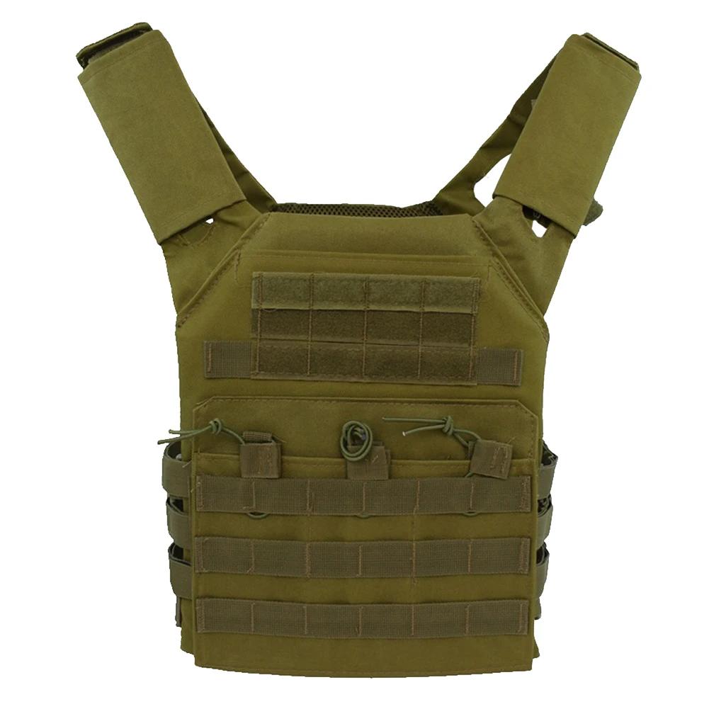 Camouflage Nylon Tactical Vest, Military Body Armor, Plate Carrier, Outdoor Airsoft Equipment with MOLLE, Combat Vest