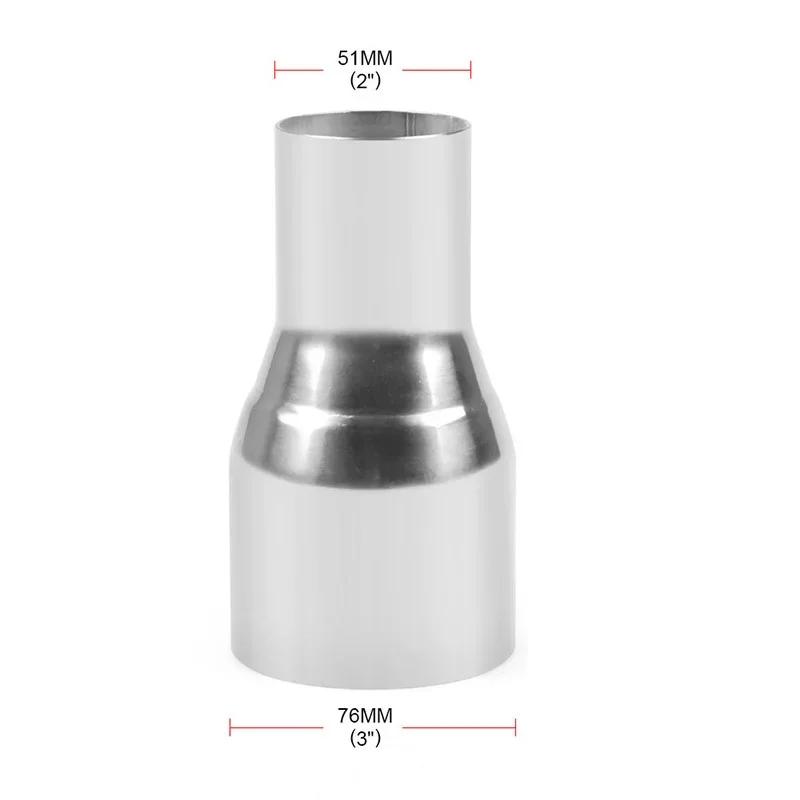 51mm 63mm 57mm 76mm Universal Stainless Steel Car Motorcycle Exhaust Reducer Connector Pipe Tube Adapter Muffler Pipeline 51mm-76mm